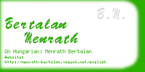 bertalan menrath business card